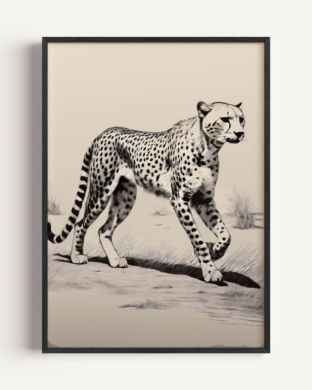 Sierlijke Cheetah Wandeling Poster-WallArtistic