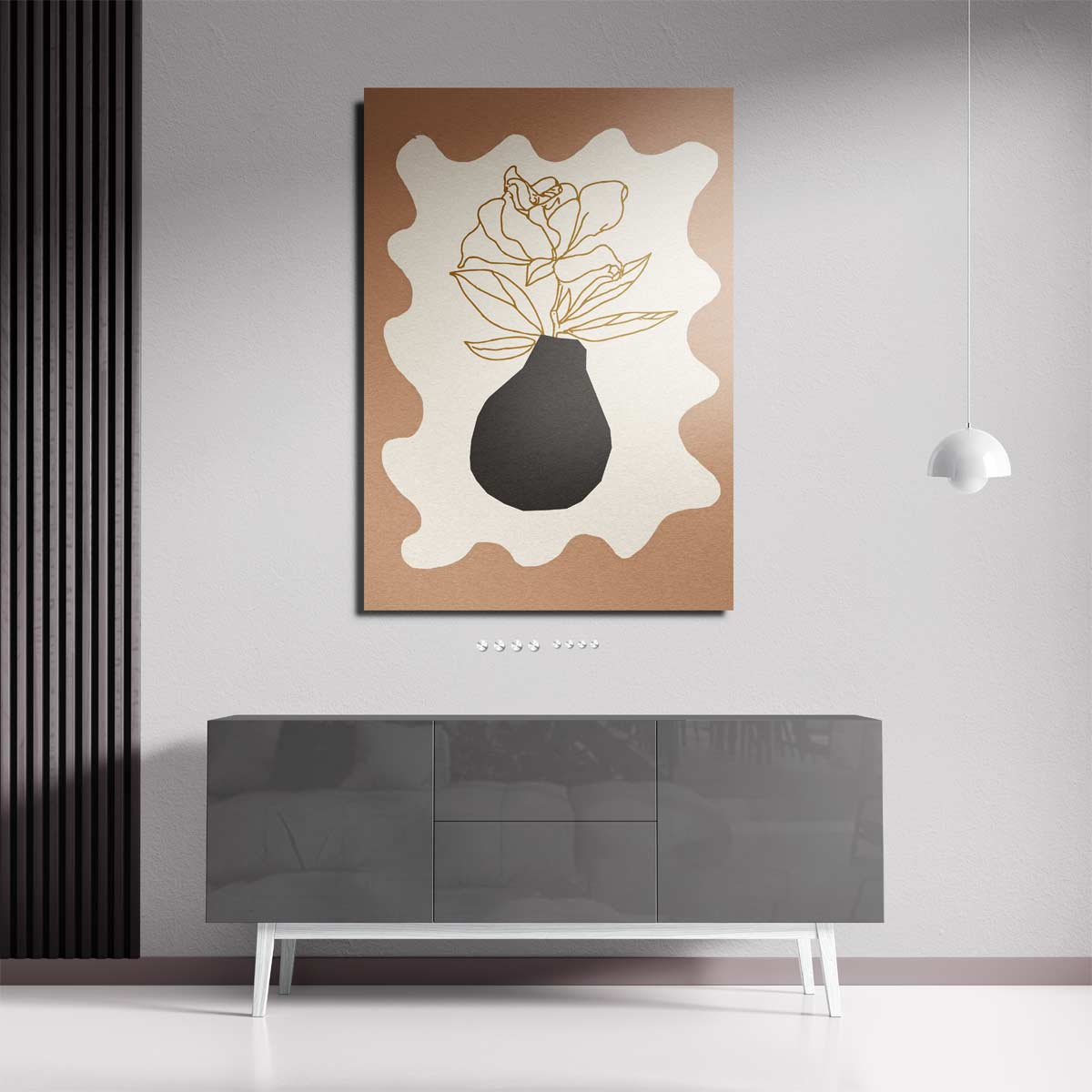 Moderne Bloem Kunstwerk-canvas-dibond-plexiglas-wanddecoratie-WallArtistic