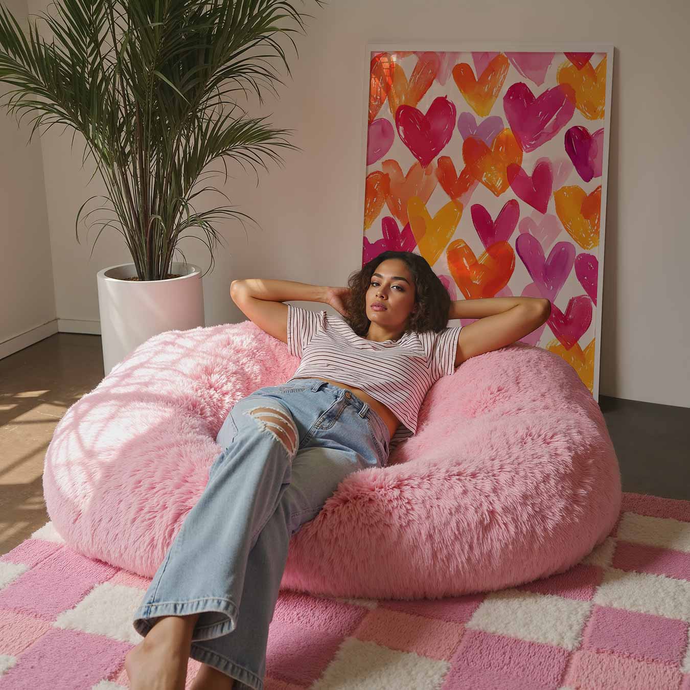 Kleurrijke Hartjes Poster-WallArtistic