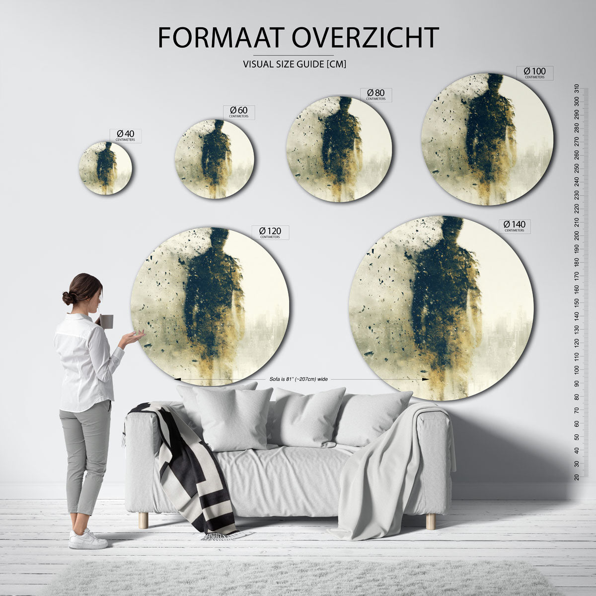 Abstracte figuur Muurcirkel