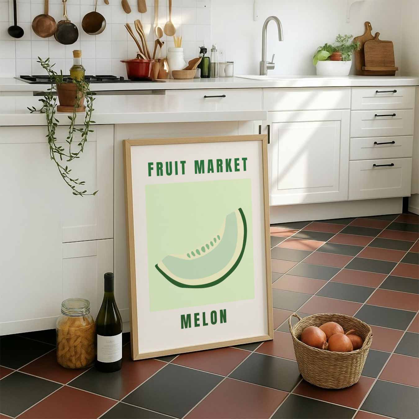 Fruitmarkt Meloen Poster-WallArtistic