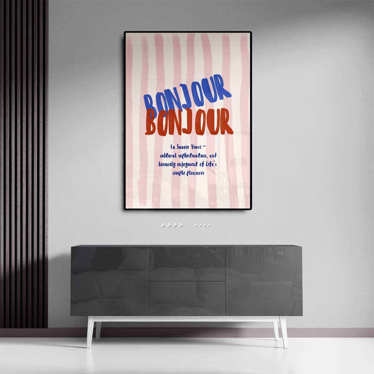 Bonjour Bonheur Kunstwerk-canvas-dibond-plexiglas-wanddecoratie-WallArtistic