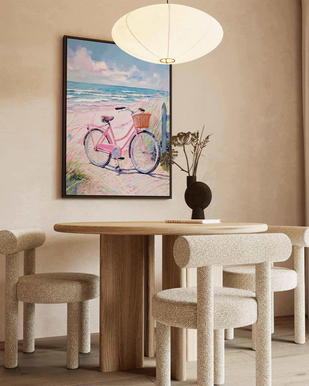 Nostalgische Strandfiets Kunstwerk-canvas-dibond-plexiglas-wanddecoratie-WallArtistic