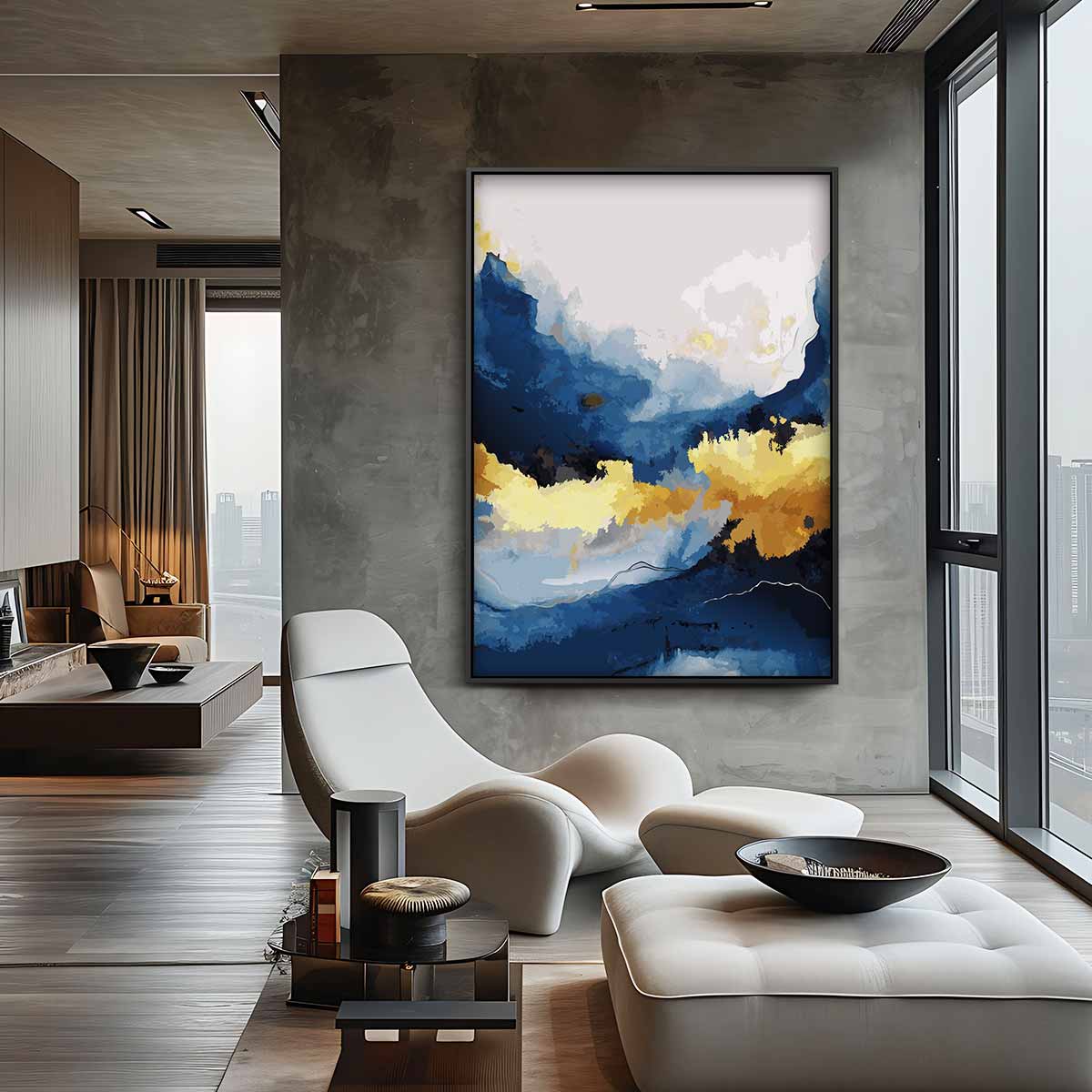 Hemelse Blauwe Dromen Kunstwerk-canvas-dibond-plexiglas-wanddecoratie-WallArtistic