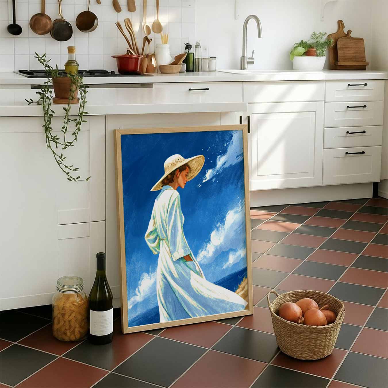 Zomerse Elegantie Poster-WallArtistic