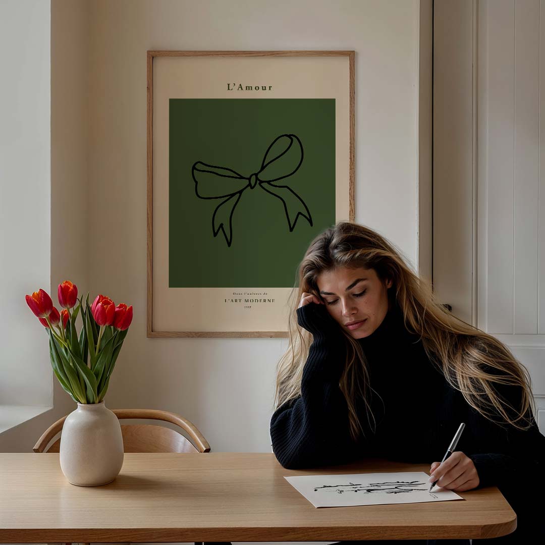 Tijdloze Elegantie Strik Poster-WallArtistic