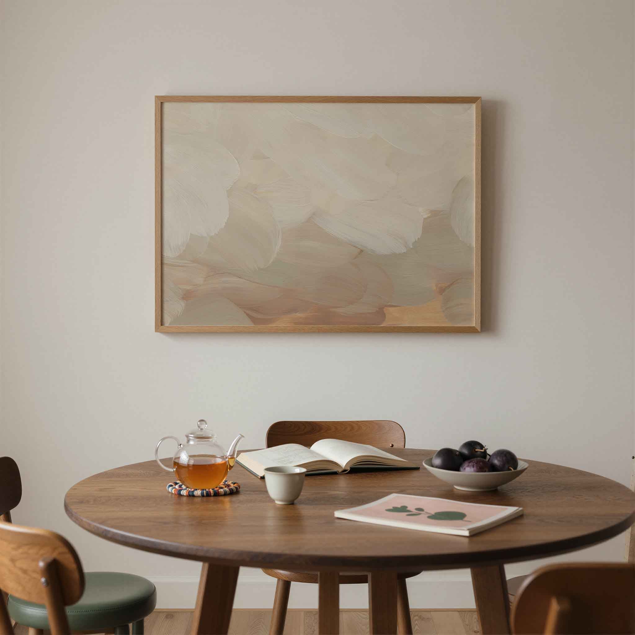Abstracte penseelstreken Poster