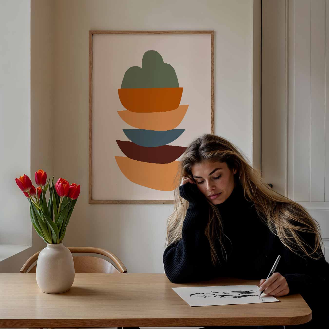 Kleurrijke Abstracte Vormen Poster-WallArtistic