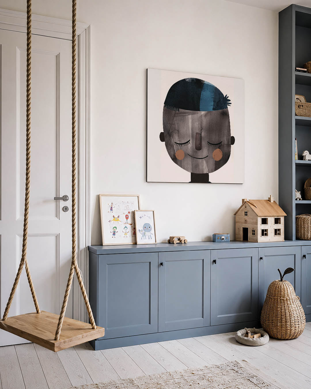 Vrolijk gezicht portret Kunstwerk