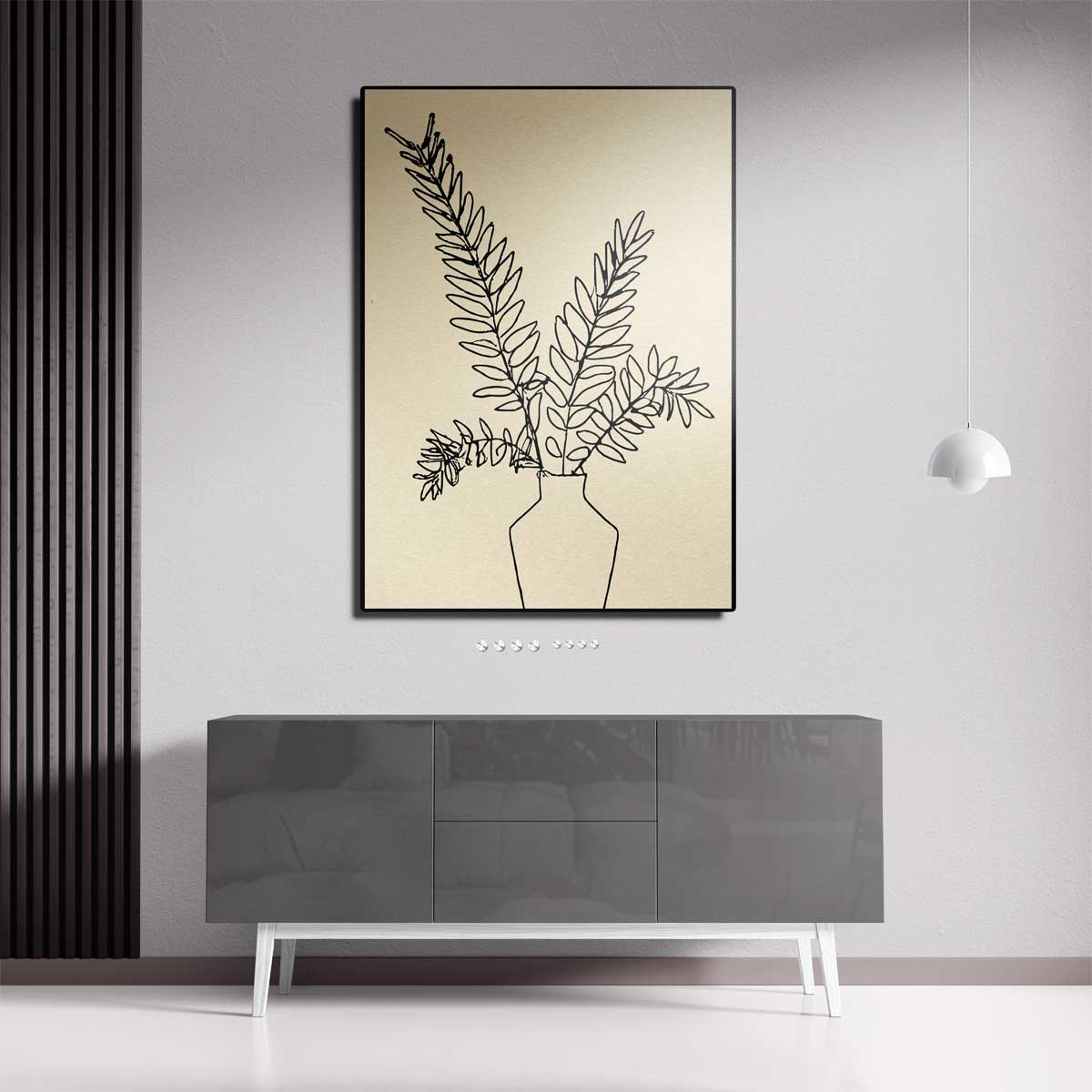 Simpele Botanische Sierlijkheid Kunstwerk-canvas-dibond-plexiglas-wanddecoratie-WallArtistic