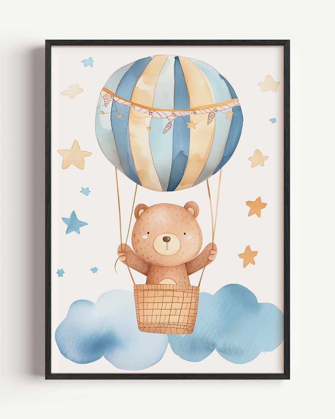 Dromerige Berenluchtballon Kinderkamerposter-WallArtistic