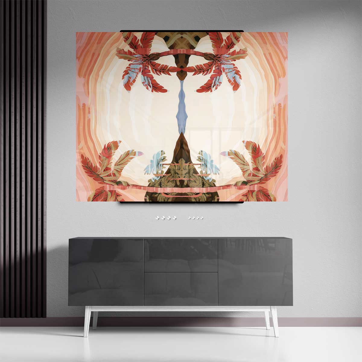 Tropische Oase Illusie Kunstwerk-canvas-dibond-plexiglas-wanddecoratie-WallArtistic
