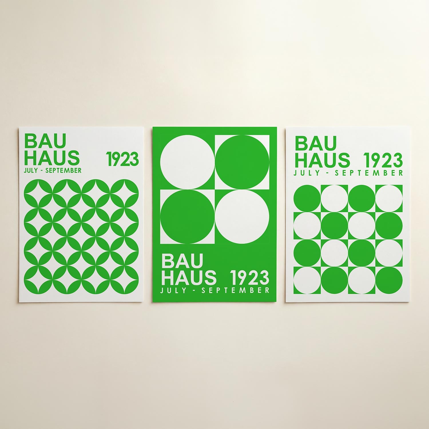 Groene cirkelpatronen Posterset