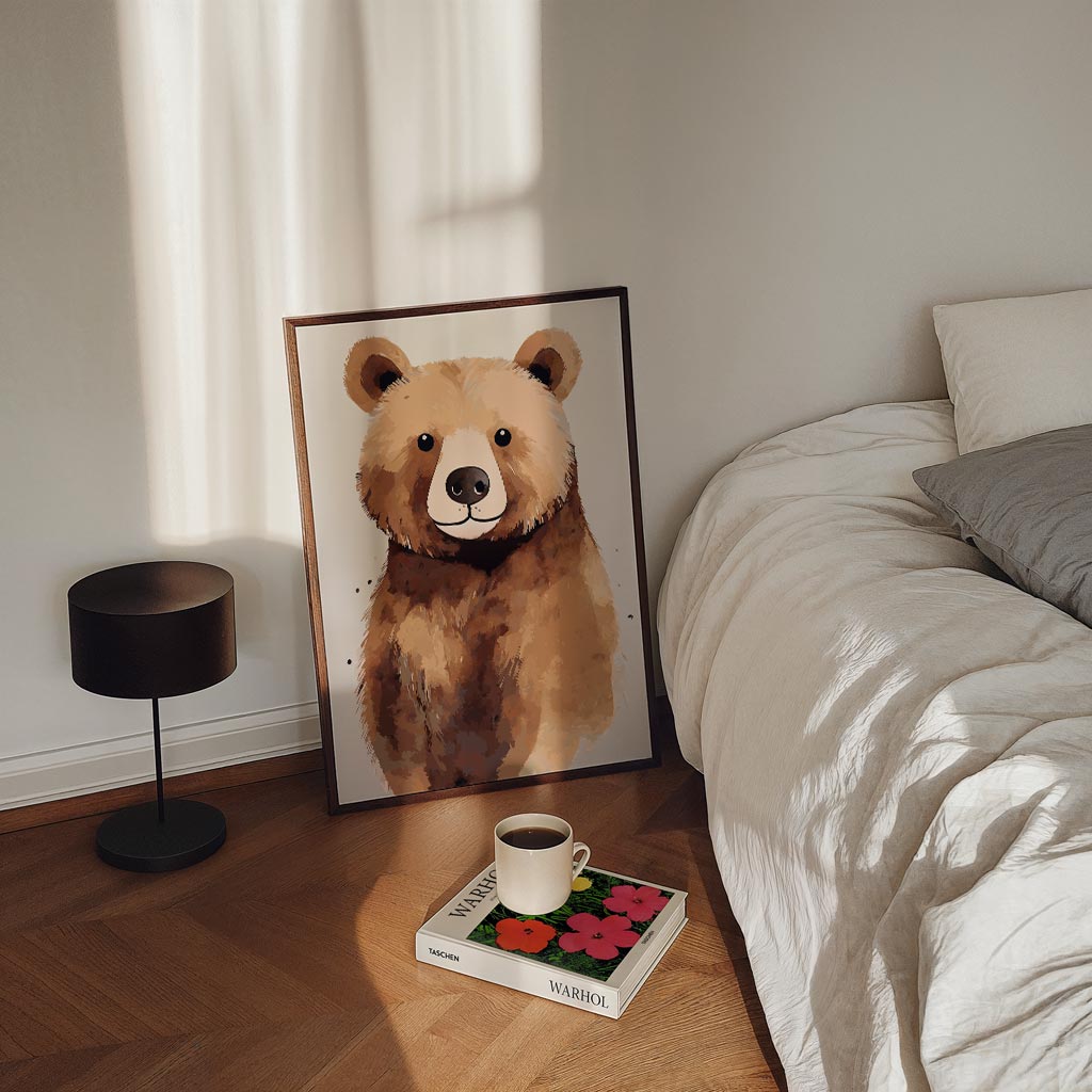 Schattige Bruine Beer Poster