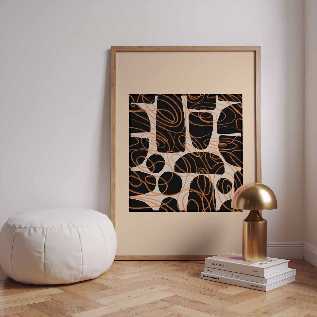 Abstracte Swirl Patronen Poster-WallArtistic