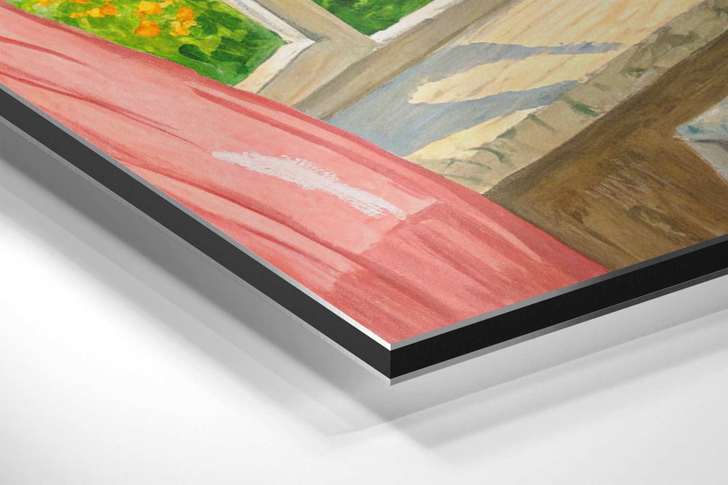 Zomers Arrangement bij het Venster Kunstwerk-canvas-dibond-plexiglas-wanddecoratie-WallArtistic