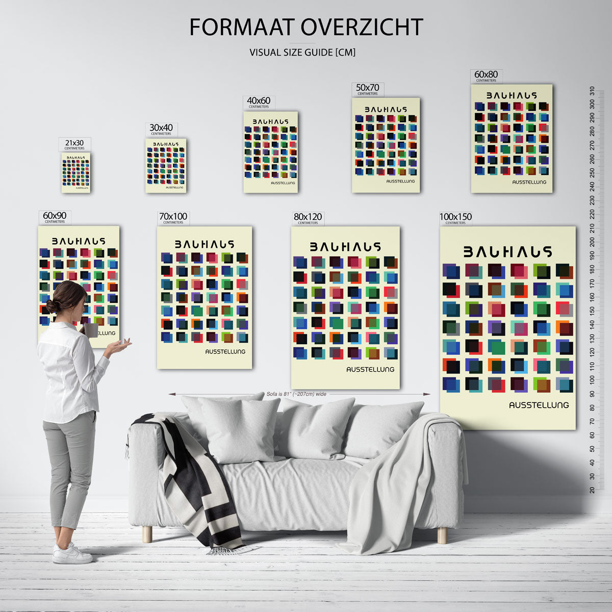 Kleurrijke vierkanten Poster