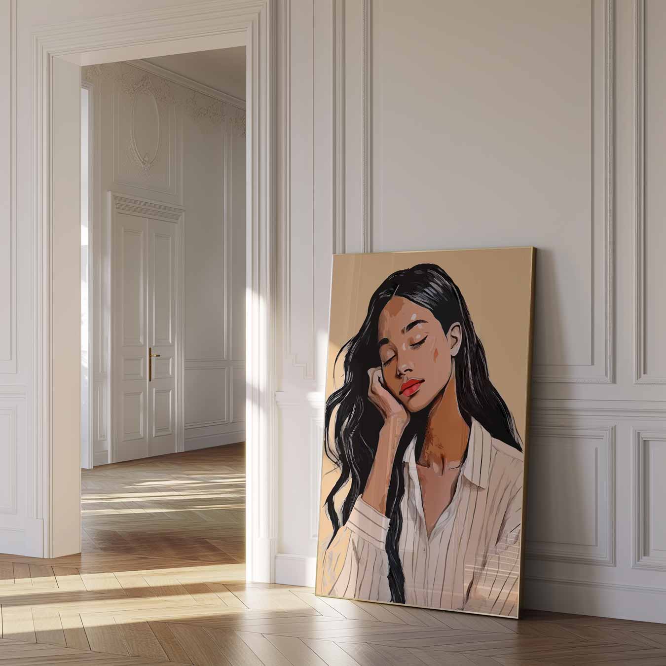 Dromerige Vrouw Portret Poster