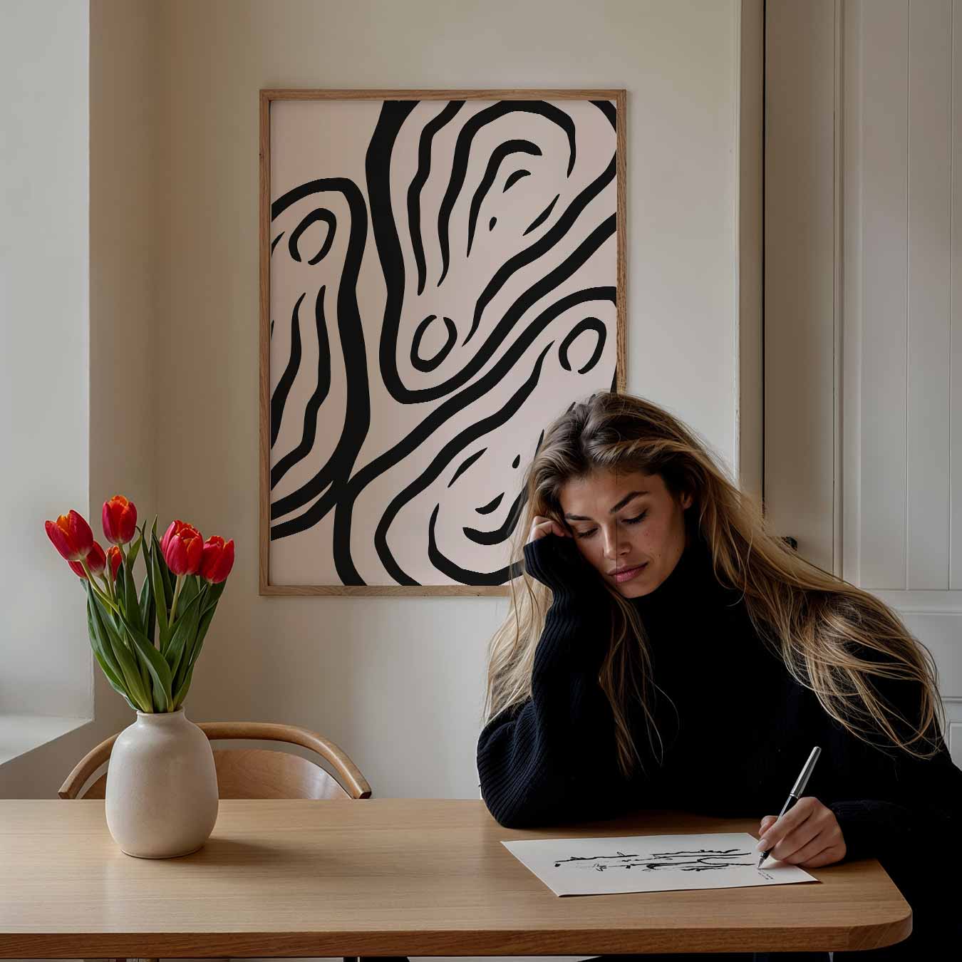 Stijlvolle Abstracte Kunstposter-WallArtistic