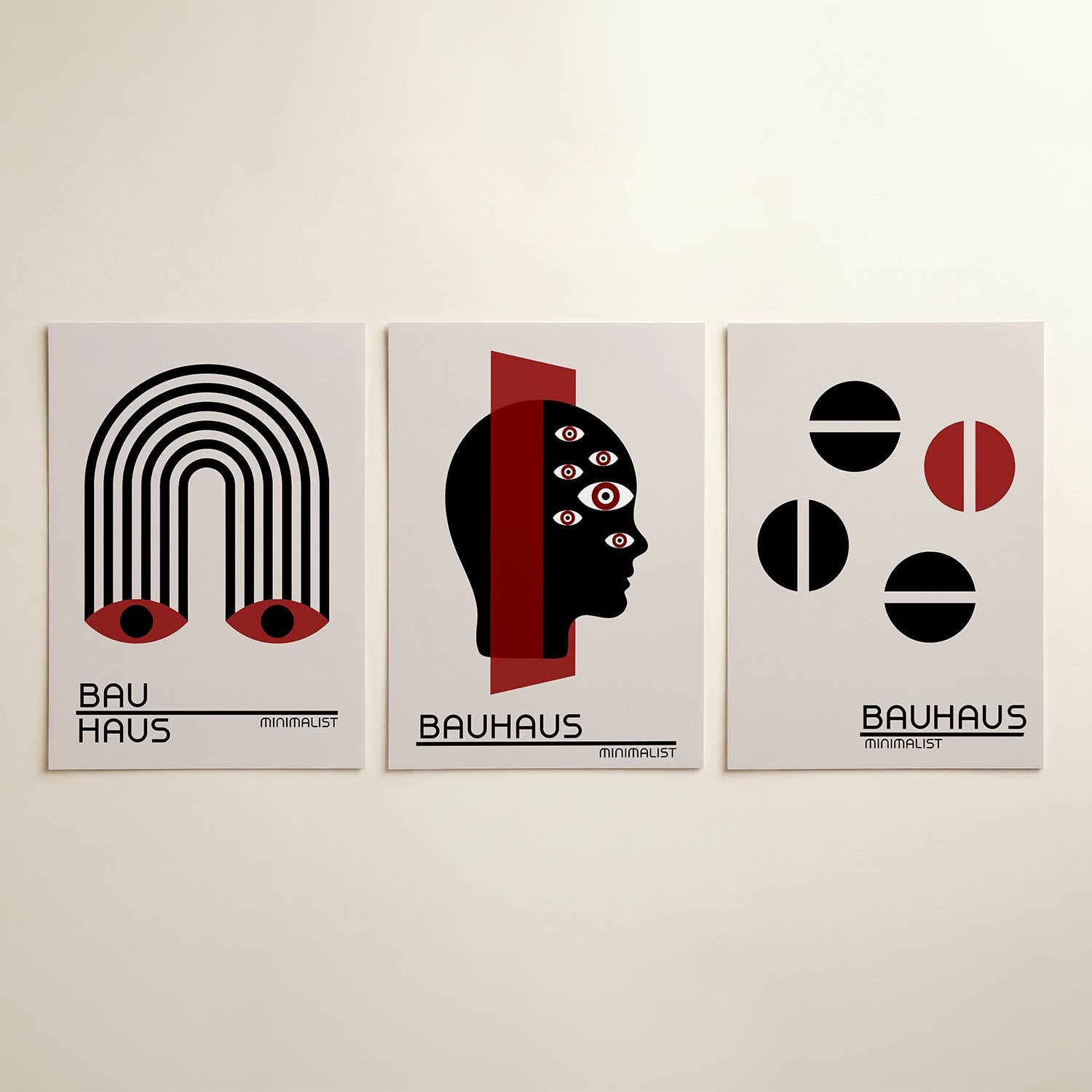 Lijnen en ogen Posterset