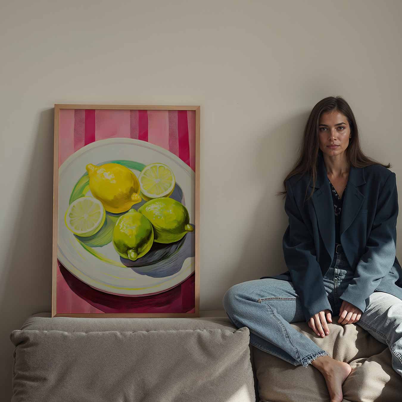 Citroenschijfje Chic Poster-WallArtistic