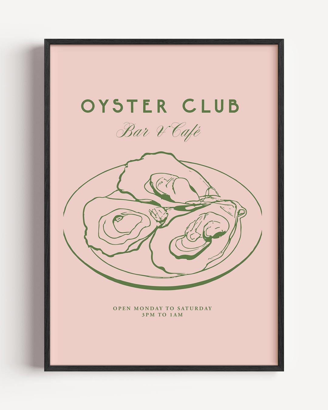 Elegante Oyster Club Poster-WallArtistic