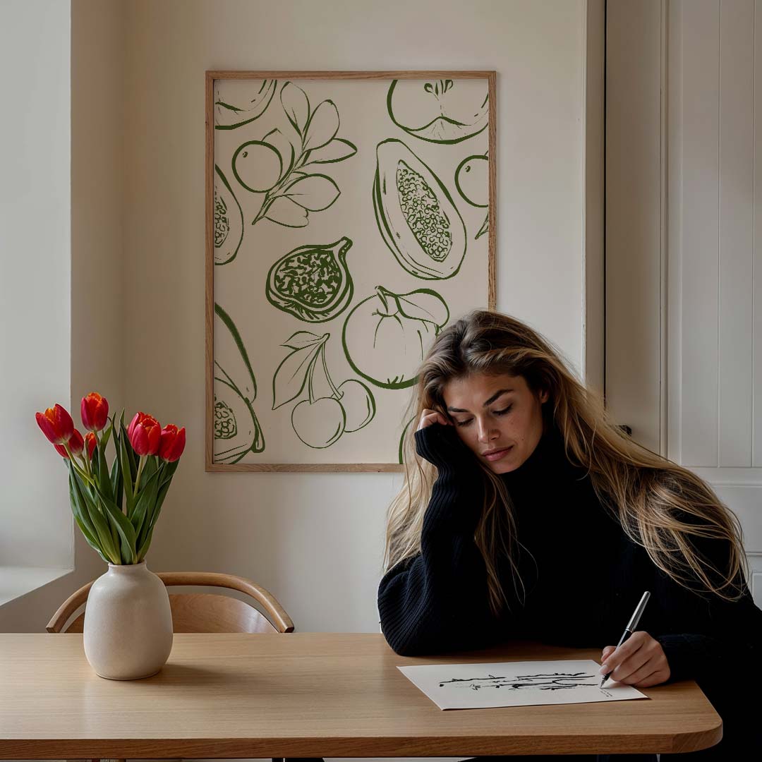 Botanische Fruitillustratie Poster-WallArtistic