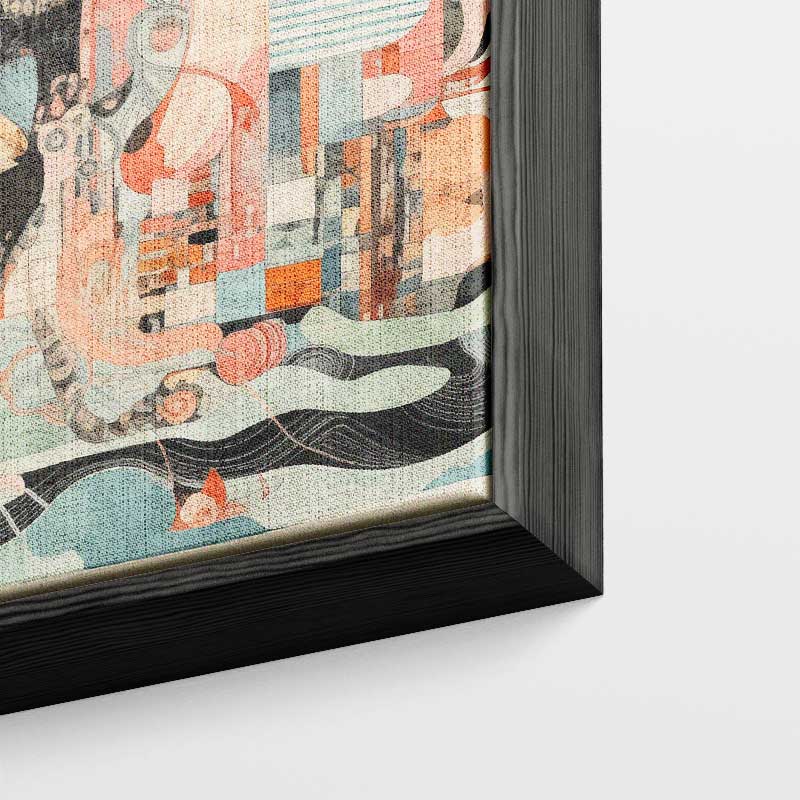 Magische Kat Avontuur Kunstwerk-canvas-dibond-plexiglas-wanddecoratie-WallArtistic
