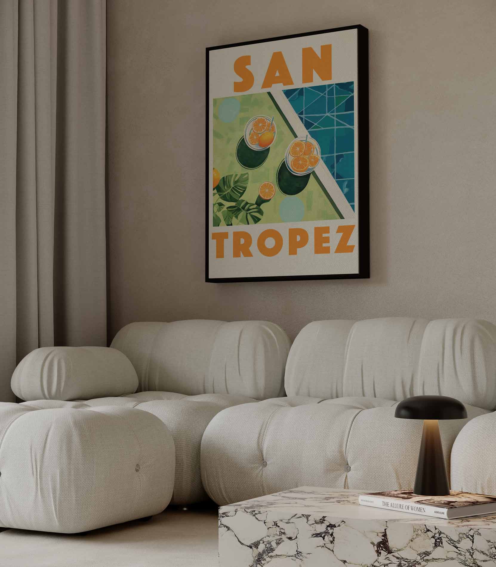 Zonnige St. Tropez Droom Kunstwerk-canvas-dibond-plexiglas-wanddecoratie-WallArtistic