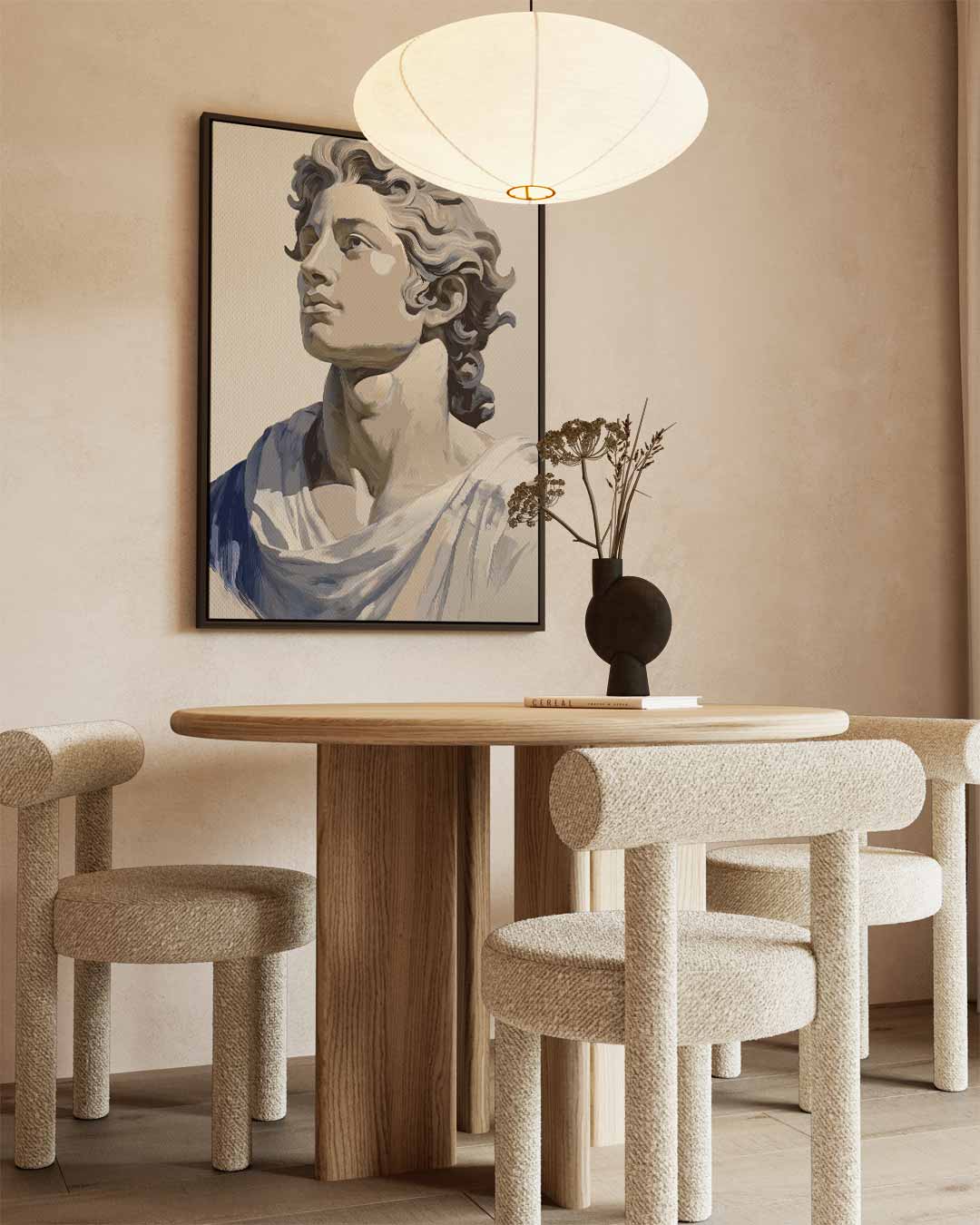 Klassieke Beeldhouwwerken Portret Kunstwerk-canvas-dibond-plexiglas-wanddecoratie-WallArtistic