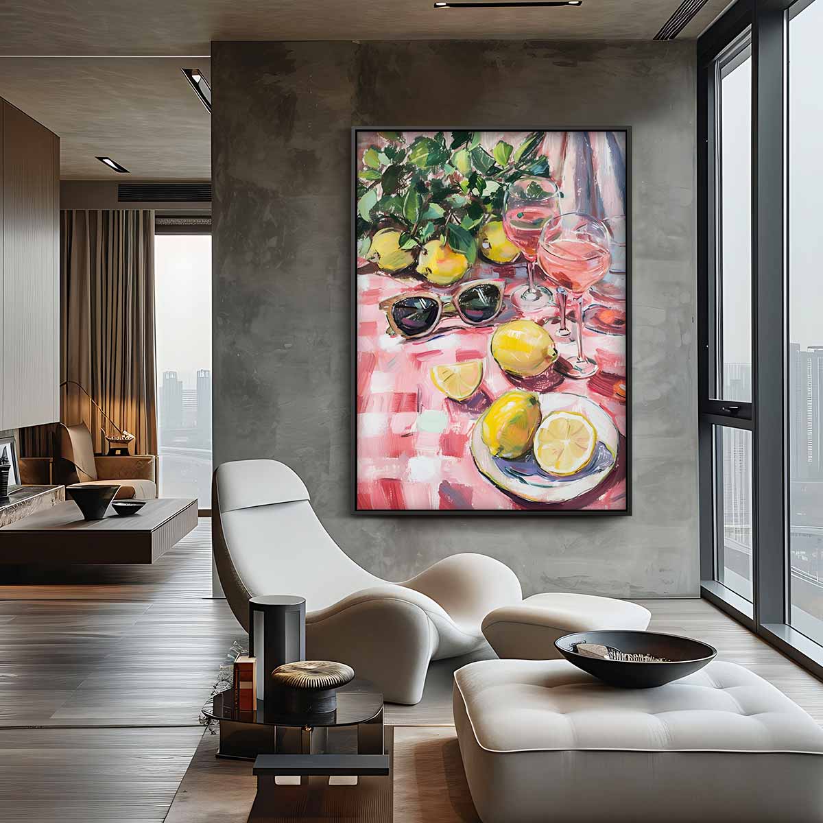 Zomerse Picknick Tafereel Kunstwerk-canvas-dibond-plexiglas-wanddecoratie-WallArtistic