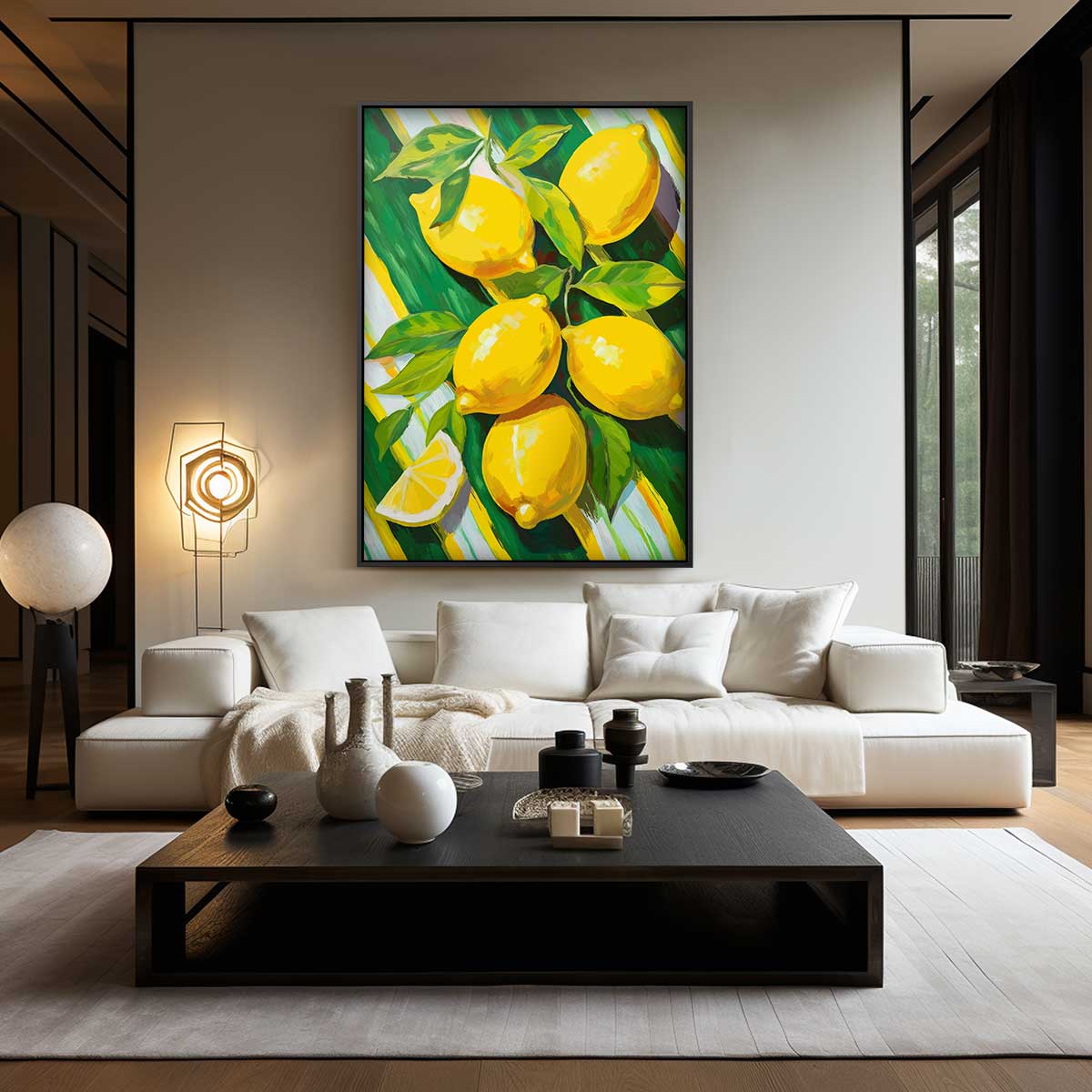 Zonnige Citroenen Kunstwerk-canvas-dibond-plexiglas-wanddecoratie-WallArtistic