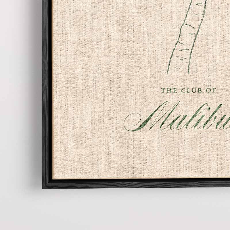 Palmboom Illustratie - College Club Kunstwerk-canvas-dibond-plexiglas-wanddecoratie-WallArtistic