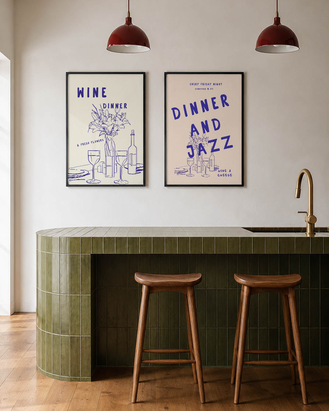 Lijnen en tafelsfeer Posterset
