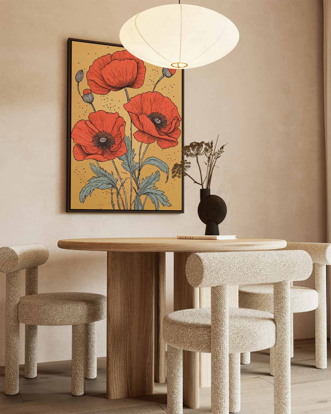 Vurige Klaprozen Kunstwerk-canvas-dibond-plexiglas-wanddecoratie-WallArtistic