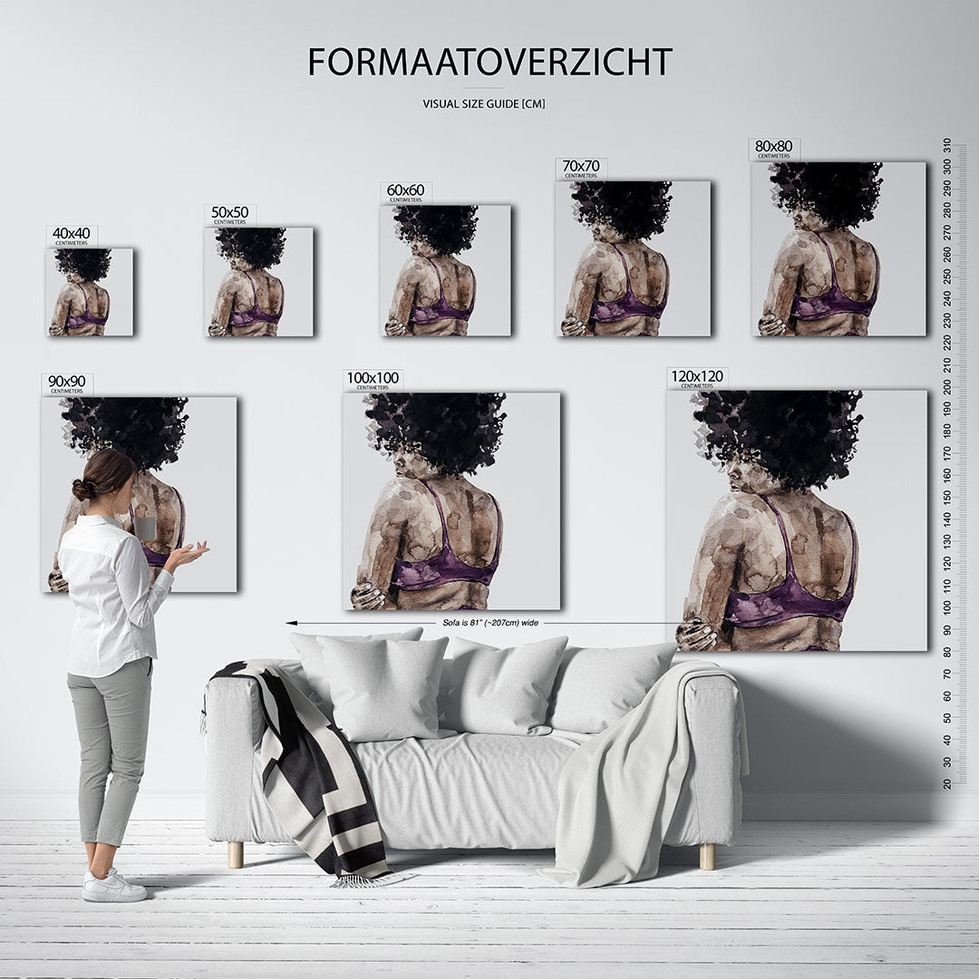 Vrouwelijke silhouet Kunstwerk