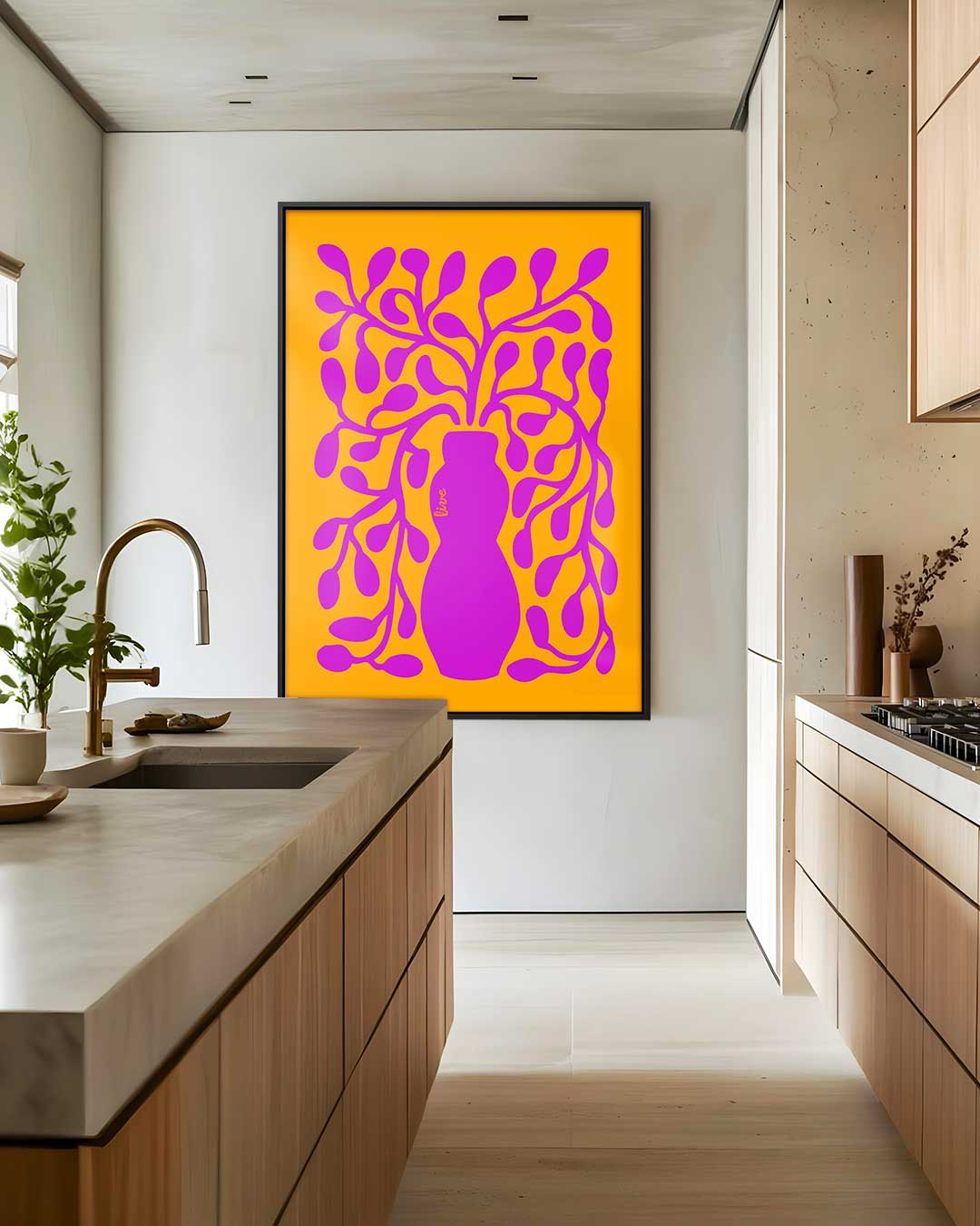 Vrolijk Botanisch Schouwspel Kunstwerk-canvas-dibond-plexiglas-wanddecoratie-WallArtistic