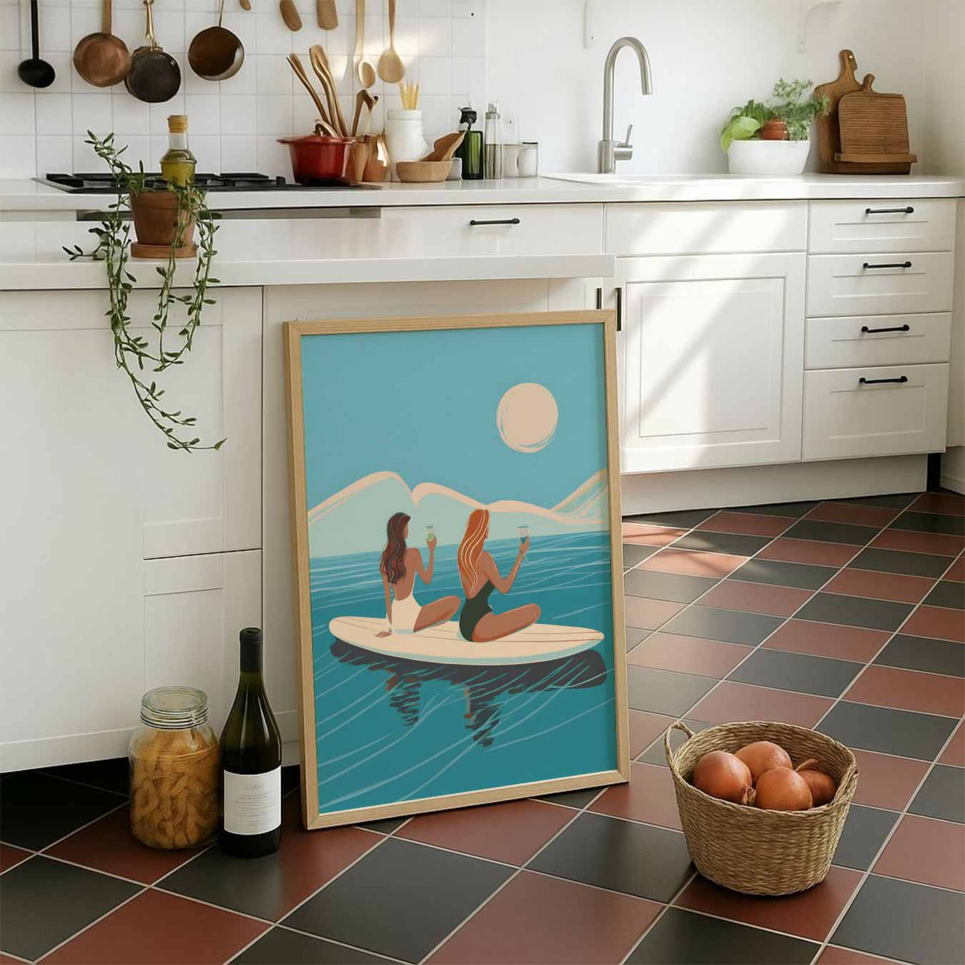 Zonsondergang op het Water Poster