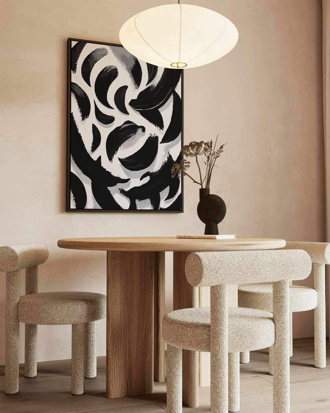 Dans van Zwart en Wit Kunstwerk-canvas-dibond-plexiglas-wanddecoratie-WallArtistic