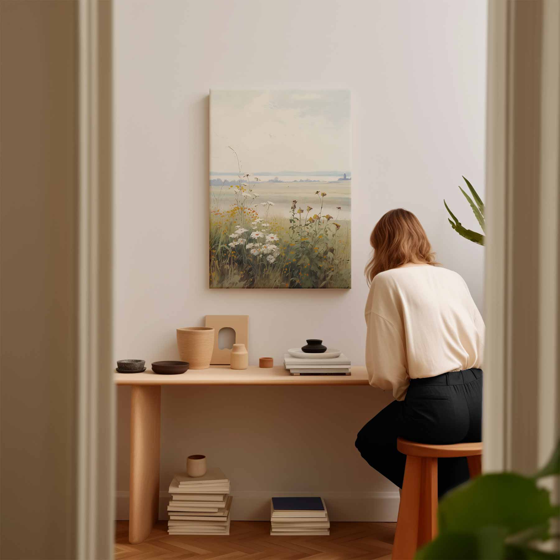 Zomerweelde in het Veld Kunstwerk-canvas-dibond-plexiglas-wanddecoratie-WallArtistic