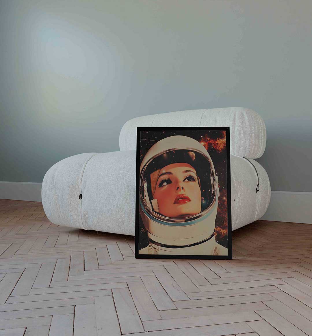 Astronaut met sterrenhemel Poster