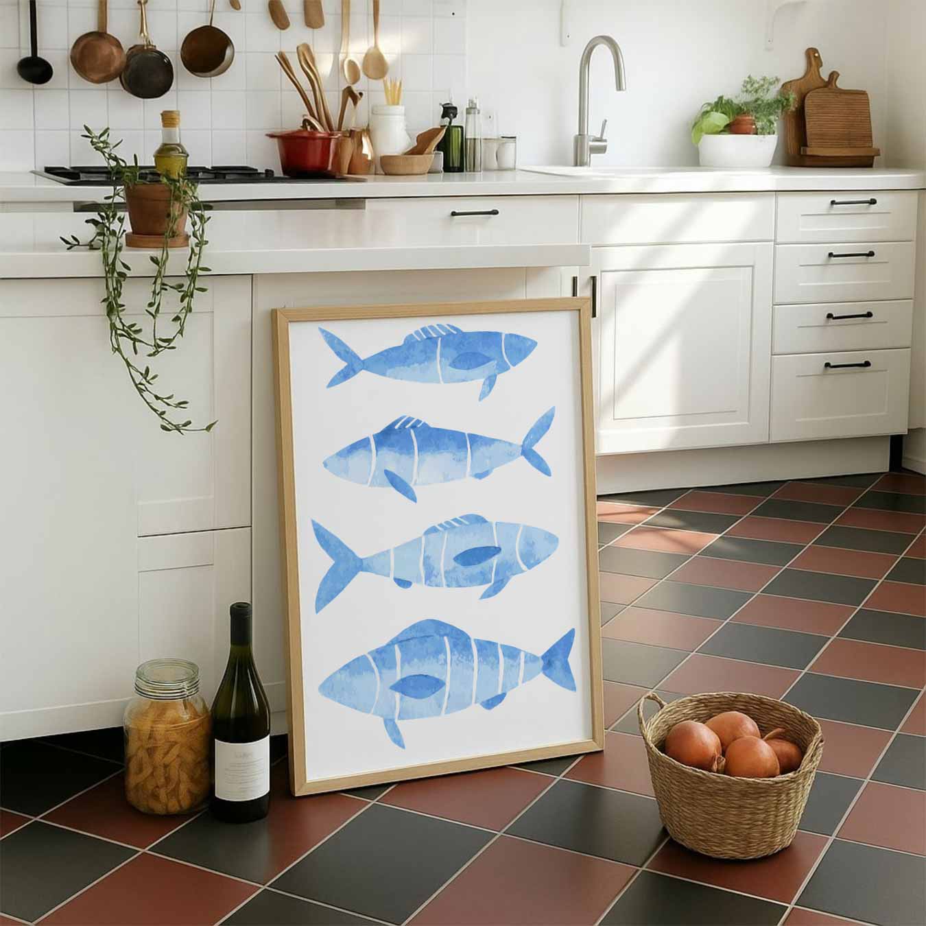 Oceanische Vis Aquarel Poster