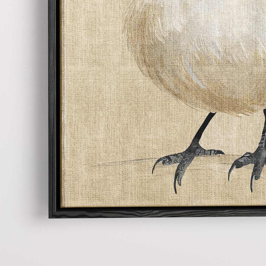 Fluffy Vogel Illustratie Kunstwerk-canvas-dibond-plexiglas-wanddecoratie-WallArtistic