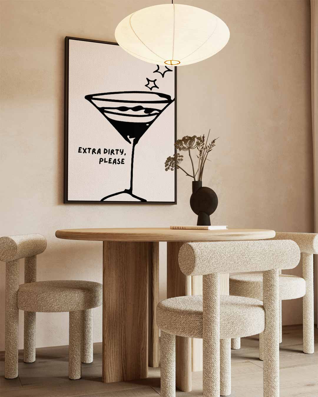 Stijlvolle Martini Illustratie Kunstwerk-canvas-dibond-plexiglas-wanddecoratie-WallArtistic
