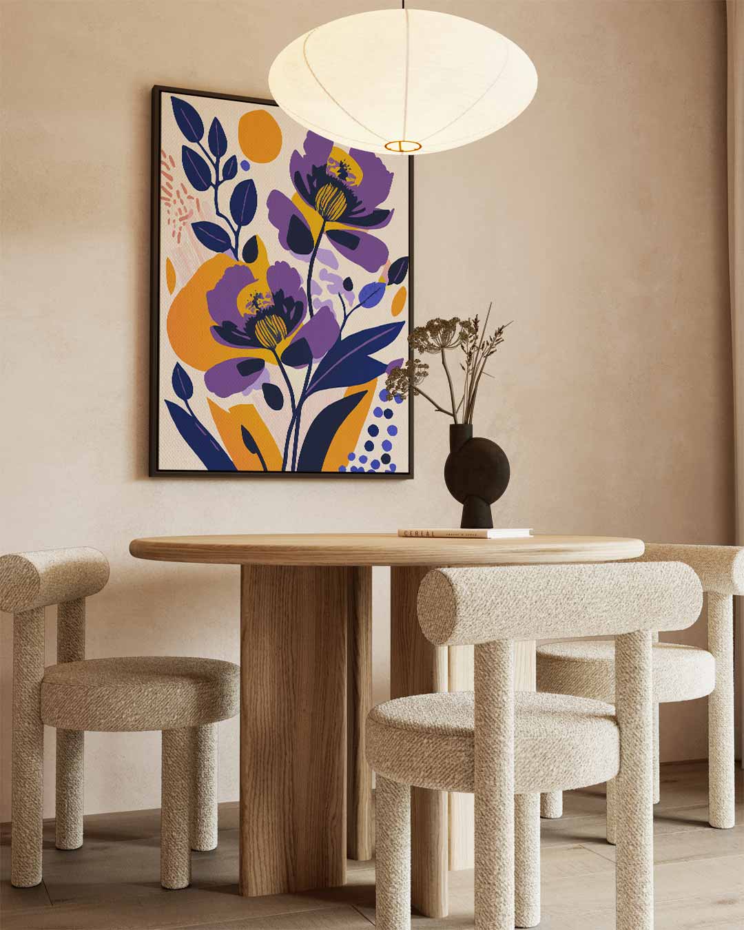 Vrolijke Bloemendans Kunstwerk-canvas-dibond-plexiglas-wanddecoratie-WallArtistic