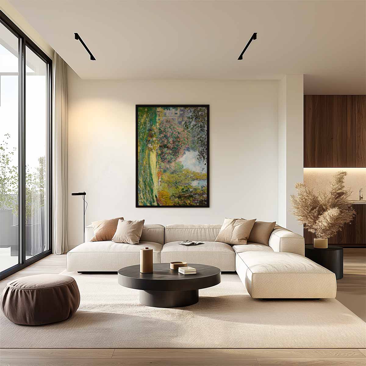 Tuinzicht Schilderij Kunstwerk-canvas-dibond-plexiglas-wanddecoratie-WallArtistic