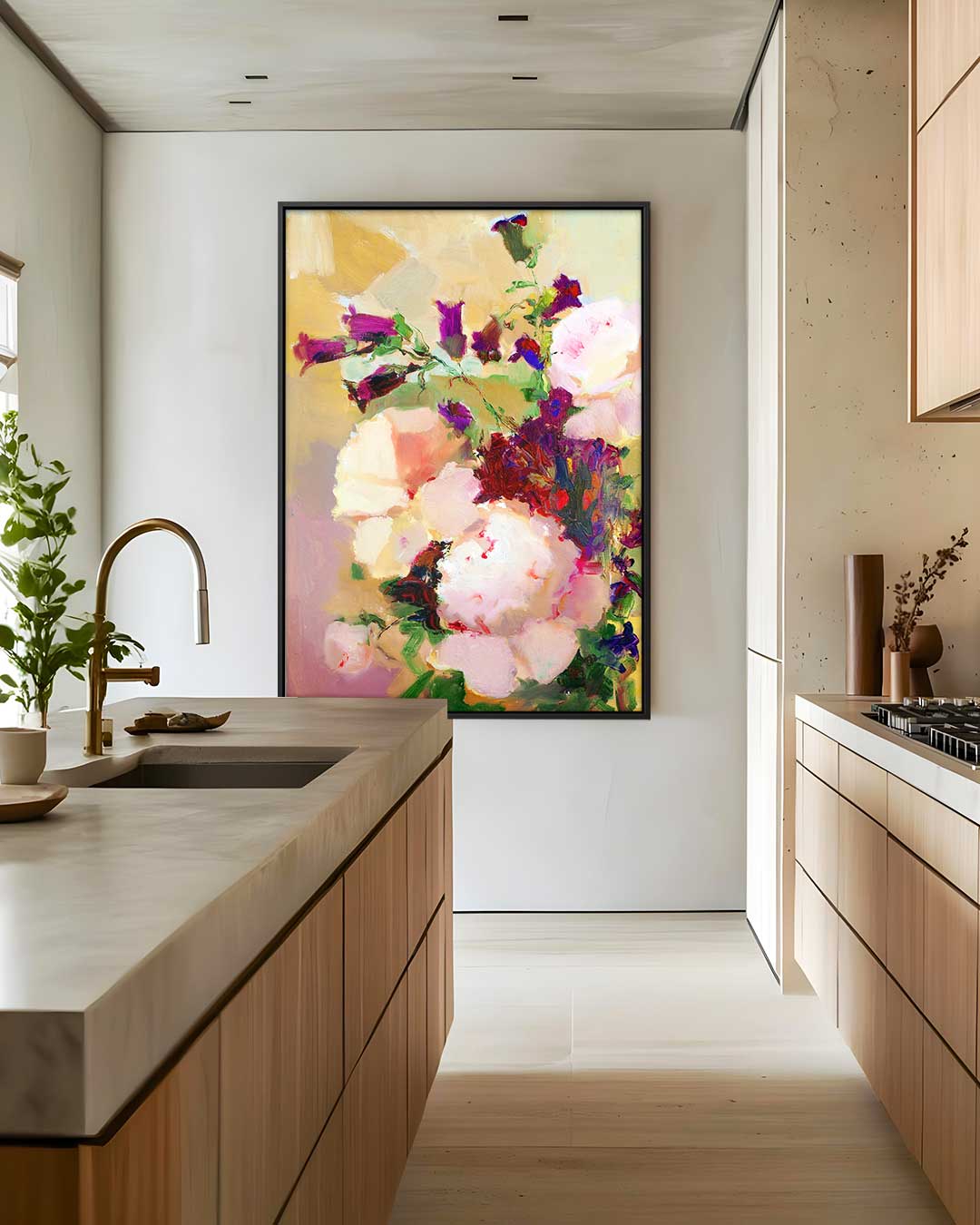 Bloemrijke Melodie Kunstwerk-canvas-dibond-plexiglas-wanddecoratie-WallArtistic