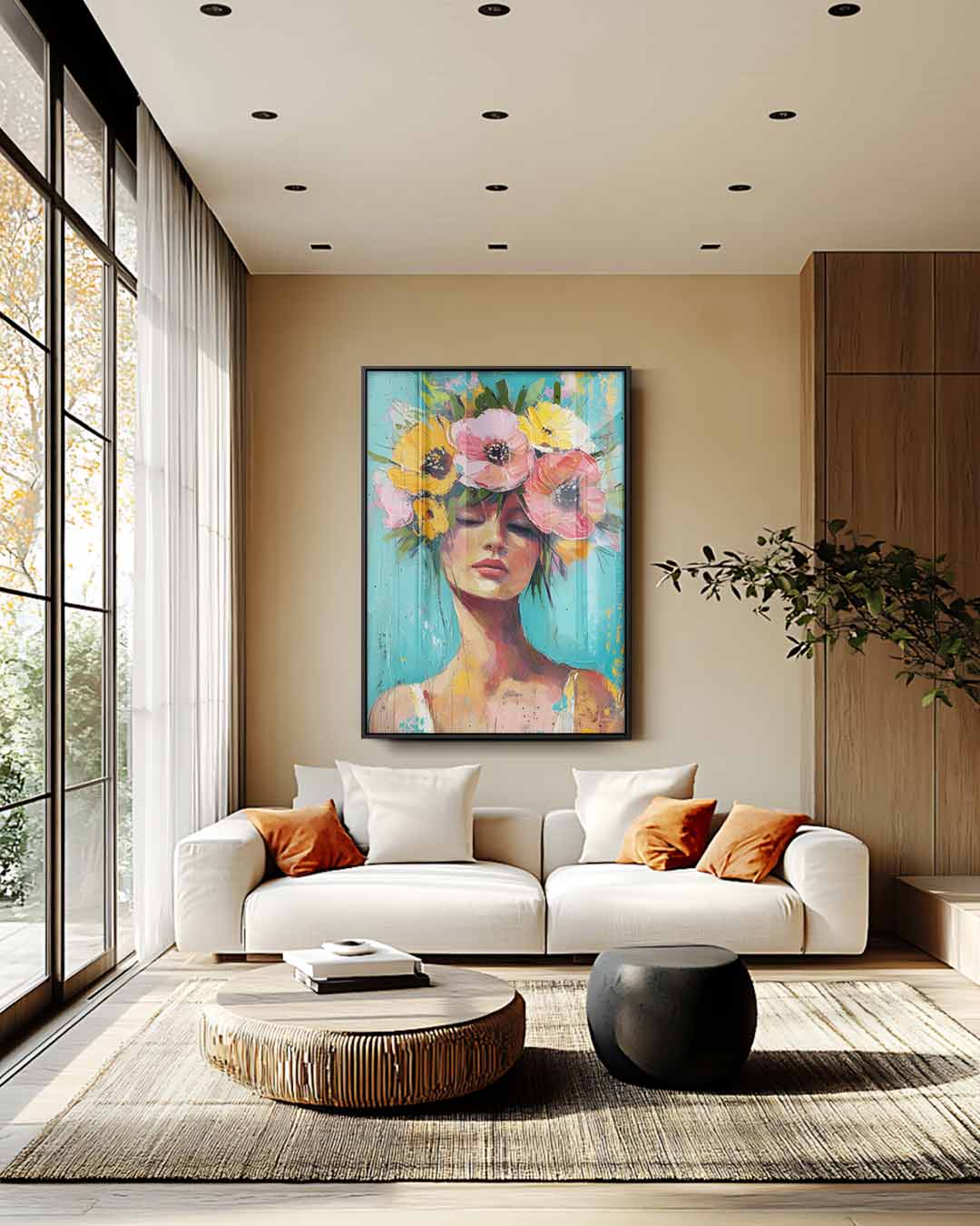 Bloemenpracht Portret Kunstwerk-canvas-dibond-plexiglas-wanddecoratie-WallArtistic