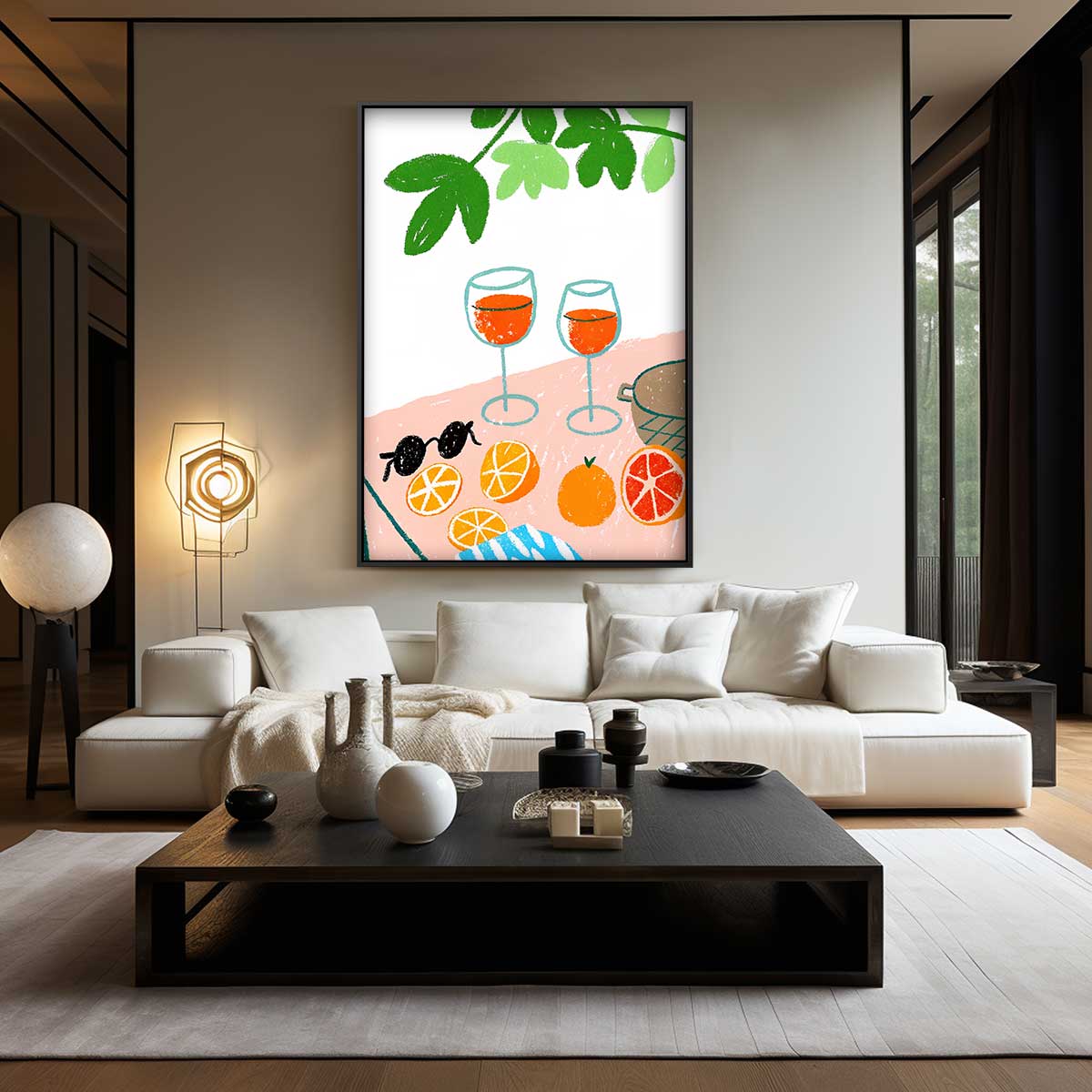 Zonnig Terras Moment Kunstwerk-canvas-dibond-plexiglas-wanddecoratie-WallArtistic