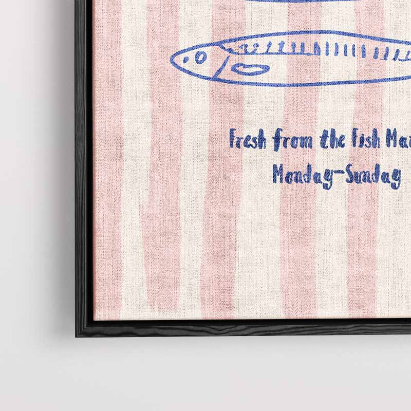 Seafood Marktplaats Poster Kunstwerk-canvas-dibond-plexiglas-wanddecoratie-WallArtistic